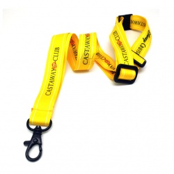 Adjustable Sublimation Printed Lanyard With Black Hook