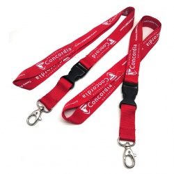 Silk screen printed RPET lanyard