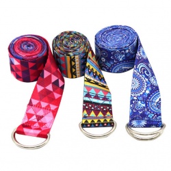 Printed colorful yoga strap belt