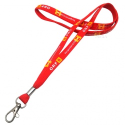 Tubular polyester RPET lanyard